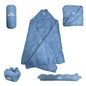 Ultralight Multi-functional Down Blanket, Wearable Shawl, U-Shaped Neck Pillow, Portable Bag for Camping & Office & Travelling (Blue) - color: Blue