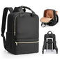 wepadre Small Travel Backpack Carry on Flight Approved Personal Item Travel Bag Carry on Backpack for Women Work Laptop Backpack for Traveling Carry on Luggage Mochila De Viaje - color: Black & Gold