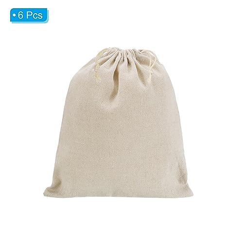 PATIKIL 10"x8" Coin Money Sacks Bag, 6Pcs Bank Deposit Change Transit Cash Bags with Drawstring Currency Gift Sacks Style 1, Beige - color: Beige, size: 10"x8"