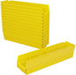 Akro-Mils 30128 Plastic Shelf Bins, Heavy Duty Storage Bins for Garage, Closet, and Drawer Organization, 18-Inch x 4-Inch x 4-Inch, Yellow, 12-Pack - color: Yellow
