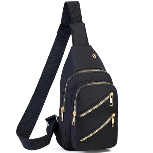 Banelu Sling Bag Crossbody Bags for Women, Small Crossbody Purses Sling Backpack Cross Body Bag for Outdoors Hiking Traveling - Black - color: N Black