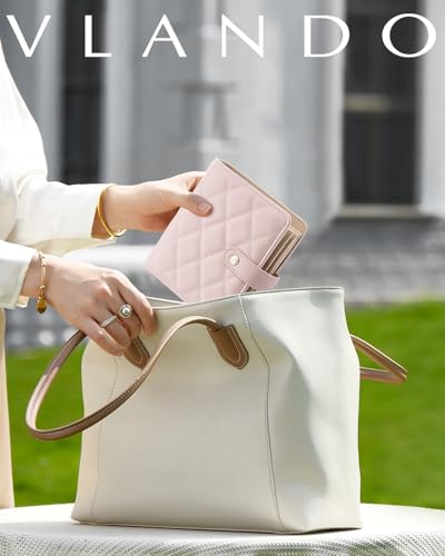 VLANDO Travel Jewelry Organizer Case,Travel Gifts for Women,Portable Jewelry Storage Book Ring Binder with Clear Zipper Velvet Jewelry Pouch Bag-Pink - color: Pink