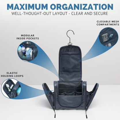 Travel Toiletry Bag for Women and Men - Hanging Toiletry Bag for Men & Women premium quality - Mens Toiletry Travel Bag for Toiletries with improved concept [2026] - Dopp kit