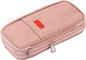 Arnuixty Large Storage Pencil Case Pen Bag with Zipper Big Capacity Pouch Organizer for Office Travel Holder Box - color: Dark Pink