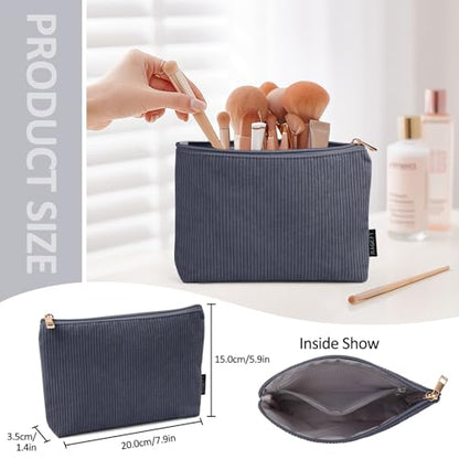 MAGEFY Makeup Bag Small Cosmetic Bag for Women - color: Black