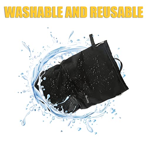 Dirty Laundry Bag for Traveling-Mesh Laundry Bags XL Travel Gym Healthcare Workers Laundry Sports Fitness Swimwear Camping Portable Wash Bag XL (Black) - size: XL