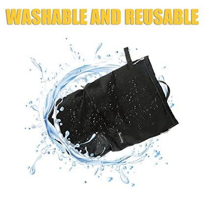 Dirty Laundry Bag for Traveling-Mesh Laundry Bags XL Travel Gym Healthcare Workers Laundry Sports Fitness Swimwear Camping Portable Wash Bag XL (Black) - size: XL