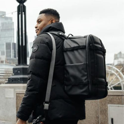 Db Journey Ramverk Pro Backpack - Lightweight, Heavy Duty Camera Backpack for Photographers with Laptop Compartment, Water-Resistant Camera Bag with Roller Bag Hook Up System, 32L - Blackout - size: 32 L