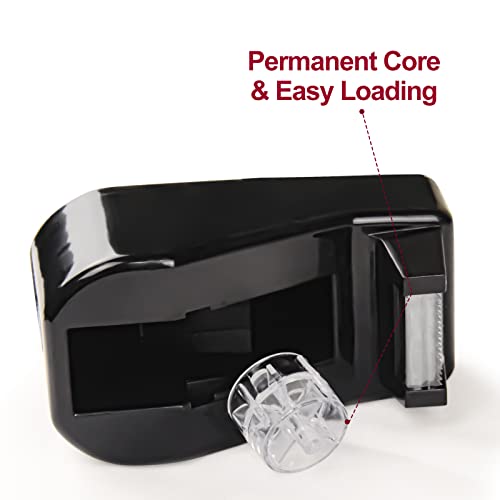 1Pcs Desktop Tape Dispenser Adhesive Roll Holder with Weighted Nonskid Base, Black (Tape not Included)