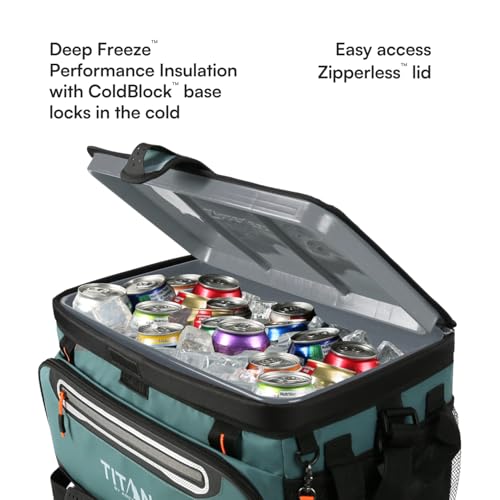Titan by Arctic Zone Deep Freeze Cooler - Zipperless Hardbody Cooler - Deep Freeze Insulation, HardBody Liner, and SmartShelf - color: Jungle Hunt, size: 48 Can