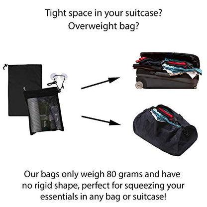 Naroa Waterproof Multifunctional Toiletry Shower Bag for Gym, Travel, Business and Foldable Portable Hanging Bathroom Mesh Caddy with Wet & Dry Storage Suction Hook Tote for Men Women