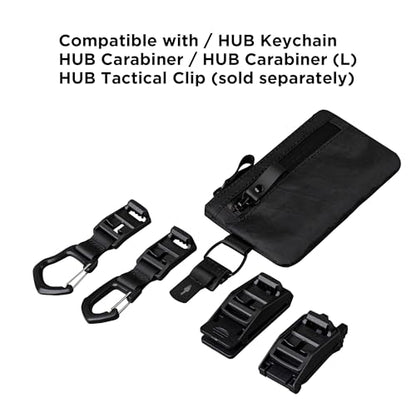 ALPAKA Zip Pouch Black X-Pac- RFID-Blocking Small Cash and Card Zip Wallet with Carbon Neutral, Weatherproof Fabrics, YKK Zipper, EDC Pouch for Men Travel - color: Black