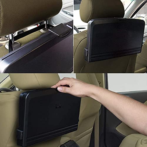 VaygWay Foldable Car Food Tray Holder Multi- Functional Portable Auto Food and Drink Tray – Black Eating Organizer Backseat Car Tray – Kids Table Holder Desk- Laptop, Meal (1 Pk Black) - color: 1 Pk Black