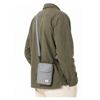 SEAFEW Mini Crossbody Bag Shoulder Bag for Men, Small Messenger Satchel Bag for Women - color: Grey