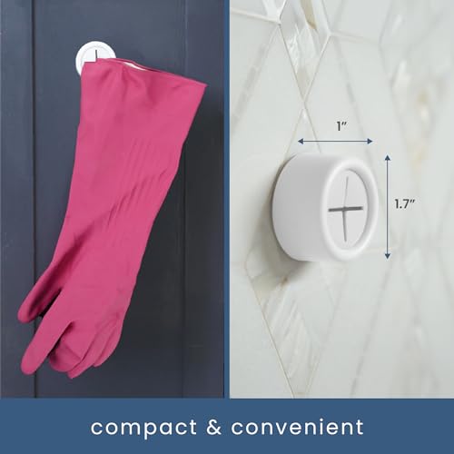 S&T INC. Round Adhesive Push Towel Hooks for Kitchen, Hand and Dish Towels, Matte White, 4 Pack - color: Matte White