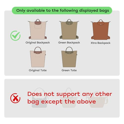 GIVLEFLY Backpack Organizer Insert & Liner with Cup Holder, fits Longchamp Le Pliage Original M Backpack, Green M, Xtra Backpack and Original M Tote, Lightweight Shaper - size: LPO LPX LPG Backpack LPO LPG Tote