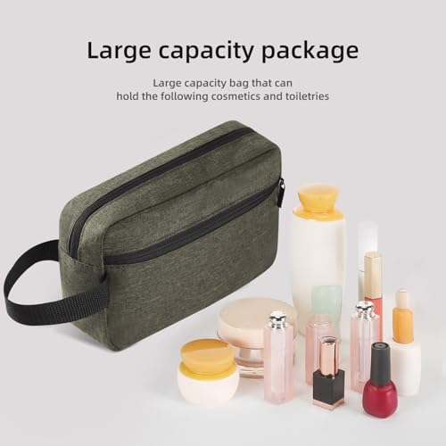 Icramsy Travel Toiletry bag Toiletry bag for women men Hanging Cosmetic bag Travel accessories for Women Men (Deep green) - color: Deep green