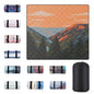 80x80 Waterproof Picnic Blankets Outdoor Sandless Beach Blanket Foldable Padded Ground Grass Park Lawn Mat Tent Camping Rug Backpack Hiking Roadtrip Gadgets Gifts Rv Car Travel Trailers Items - color: Green Mountain, size: 6'8" x 6'8" (Square)