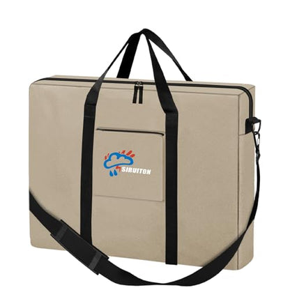 SIRUITON Folding Table Storage Bag, Portable 600D WaterProof Carry Bag for Folding Picnic/Camp Tables with Reinforcing Plate & Shoulder Strap, 25" D x 25" W x4.7 H Fits 4FT Folding Tables - size: Khaki - 4ft Folding Tables Bag