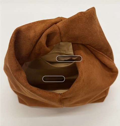 Slouchy Suede Crescent Crossbody Purses Women Cute Hobo Bags Trendy Satchels Underarm Shoulder Bag Travel Tote Handbag 2026 - color: A Suede Coffee-no Strap