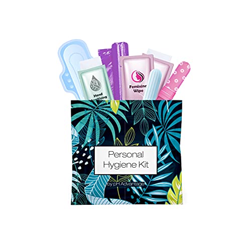 Menstrual Kit All-in-One | Convenience on The Go | Single Period Kit Pack for Travelling, Tweens & Teenagers | Individually Wrapped Feminine Hygiene Products (Blue Forest) - color: Blue Forest