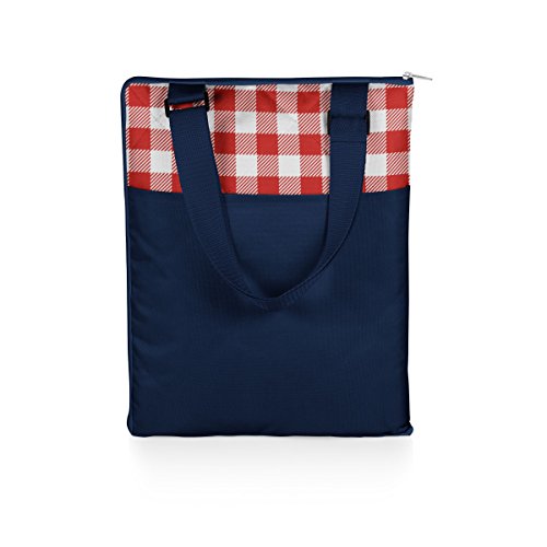 ONIVA - a Picnic Time brand - Vista Outdoor Picnic Blanket & Tote - Beach Blanket - Camping Blanket, (Navy with Red Check) - color: Navy With Red Check