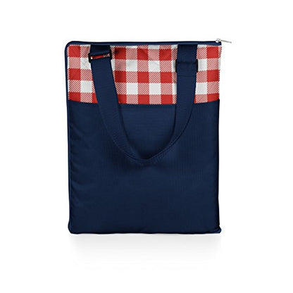 ONIVA - a Picnic Time brand - Vista Outdoor Picnic Blanket & Tote - Beach Blanket - Camping Blanket, (Navy with Red Check) - color: Navy With Red Check