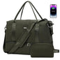 For Spirit Airlines Personal Item Bag Underseat Carry On Bag with Wet Pocket & Shoe Compartment & USB Charging Port - color: Dark Green