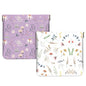 2Pcs PU Leather Small Squeeze Coin Purse Pouch Mini coin Bag Unique And Cute Wallet Cosmetic Bags Change Bag For Women Girls Men White And Purple Floral - color: White And Purple Floral