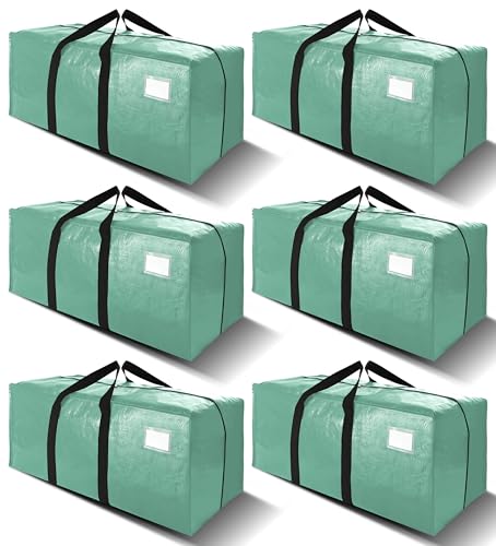 6 Pack Heavy Duty Extra Large Moving Bags W/Backpack Straps - Strong Handles & Zippers, Storage Totes For Space Saving, Fold Flat, Alternative to Box and Bin (40 gal, Teal) - color: Teal, size: 40 Gal - 6 Pack