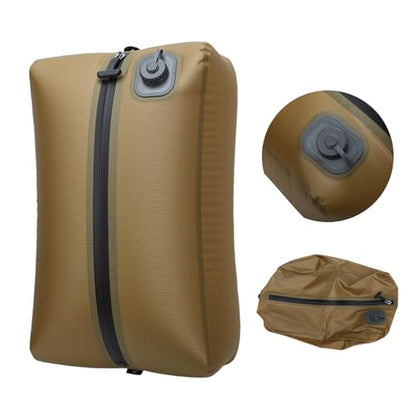 ITEFDTUTNE Travel Vacuum Bags with Built in Pump, 20L Rechargeable Folding Vacuum Storage Space Saver Bags Compression Packing for Clothes Comforters Luggage Travel (Khaki) - color: Khaki
