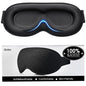 Gritin 100% Blackout Sleep Eye Mask for Women Men, Zero Pressure Sleeping Mask - Ergonomic Design 3D Cutout Eye Movement and Eyelash Friendly Night Blindfold, Ultra Soft Comfortable for Sleeping - color: Black
