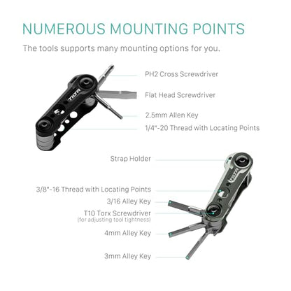 Tilta Multi-Functional Mini Tool Kit | Features Allen Keys and Screw Drivers | Compact & Lightweight | Compatible with Most Cages & Camera Systems (Spruce Green) TA-MMT-SG - color: Spruce Green