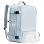 Beraliy 29L Travel Backpack Women, Airline Approved Backpack, Carry On luggage, 17.3 inch Laptop Backpack, Waterproof Business Hiking Weekend Bag, Light-blue - color: Light-blue, size: X-Large