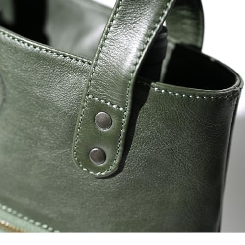 Premium Collection Genuine Leather Two-bottle Wine Tote | Luxury & Style Bag | Ideal Gift | Women and Men - color: Green