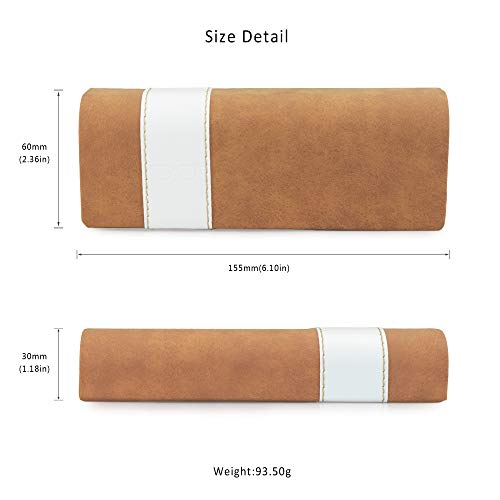 LifeArt Eyeglass Case Hard Shell, Portable Sunglass Case, Fashionable PU Leather Eyeglass Case, Lightweight - color: B_641_brown