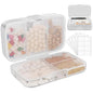 FYY Weekly Pill Organizer with Labels,8 Compartments Travel Daily Pill Case Airtight Moistureproof Large Pill Box to Hold Vitamins, Fish Oil, Supplements,Cotton Swab and Bandages-Clear - color: Clear