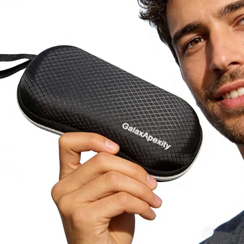 GalaxApexity Sunglasses Case, Hard EVA Shell Shockproof Sport Glasses Case,Travel Zipper Eyeglasses Holder