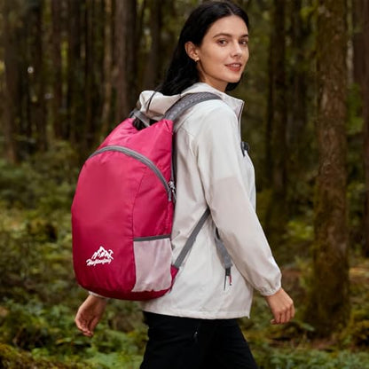 Ultra Lightweight Travel Foldable Backpack,Water Resistant Reusable Hiking Daypack for Camping Outdoor for Women&Men - color: Grey