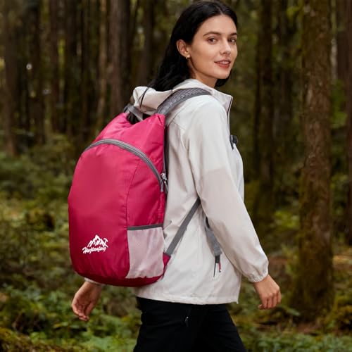 Ultra Lightweight Travel Foldable Backpack,Water Resistant Reusable Hiking Daypack for Camping Outdoor for Women&Men - color: Blue