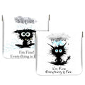 2Pcs PU Leather Small Squeeze Coin Purse Pouch Mini coin Bag Unique And Cute Wallet Cosmetic Bags Change Bag For Women Girls Men Cat struck by lightning - color: Cat struck by lightning