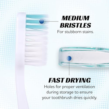 Lingito Travel Toothbrushes - Mini Toothbrush with Cover, Camping Toothbrush Kit (7 Pack Medium) - style: 7-Pack-Medium