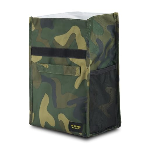 2nd Childhood Rolltop Lunch Bag for Work or School – Compact, Foldable & Low Profile Design – Insulated Reusable Bag with Handle – Slim, Durable & Stylish - 3.5L (Camo) - color: Camo