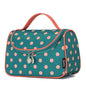 Yeiotsy Travel Cosmetic Bag for Women – Polka Dot Makeup Bag Organizer & Hanging Toiletry Bag - color: Lake Blue