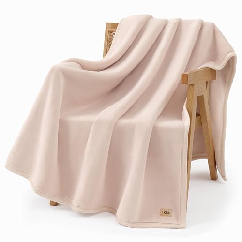 UGG Coco Plush Fleece Throw Blanket – Soft & Cozy Blanket for Couch, Bed & Sofa, Perfect for Home Decor, House Warming Gifts or Luxurious Birthday Gifts for Women, 50" x 70", Pink Himalayan Salt - color: Light Pink