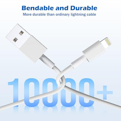 Charger for iPad,12W Fast USB i Pad Charging Fast Foldable Block Portable Travel Plug Adapter with USB A to Lightning iPhone Charging Cable Compatible with iPhone,iPad 9/8/7/6,Mini 5/4/3/2/1,Air 3/2/1 - size: 1PACK 3FT