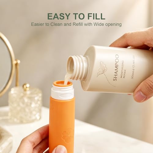 16 Pack Travel Bottles for Toiletries, Silicone TSA Approved-Containers for Toiletries, 3oz Silicone Travel Bottles Set Leak Proof Refillable Liquid, Shampoo and Conditioner Travel Toiletry Bottles - color: Green