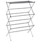 Amazon Basics Foldable Portable Metal Clothes Drying Rack for Indoor Air Drying, Energy Saving, 14.5 x 29.5 x 41.8 inches, Chrome Silver - color: Chrome