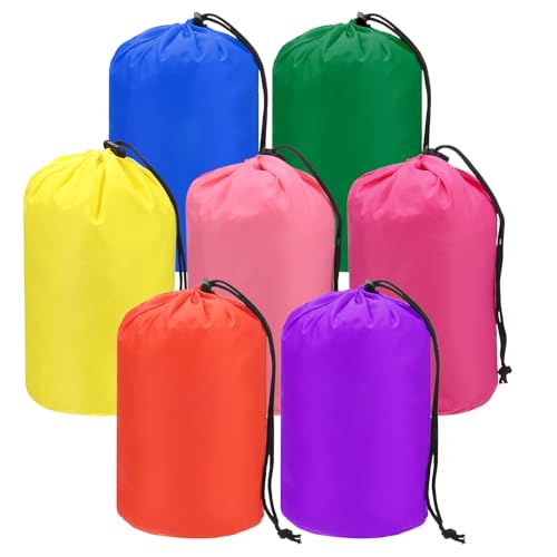 Stuff Sack [2PCS] - Waterproof Outdoor Storage Sacks Use for Backpacking & Traveling & Hiking - [Sapphire Blue-5 x 10 in/ 13 x 25 CM] Ultralight Drawstring Bags - color: Sapphire Blue