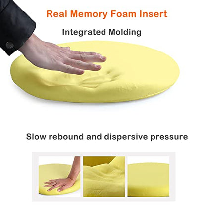 Sigmat Memory Foam Seat Cushion Anti-Slip Soft Round Stool Cushion Chair Pad 15 Inch Geometric - color: Geometric, size: 15 Inch